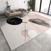3x5 Area Rugs Retro Aesthetics Abstract Geometry Kids Play Rug, White and Gray Ink Wash Painting Throw Rugs Bedroom Soft for Coffee Shop Living Room Under Table Game Room view 1