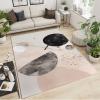 3x5 Area Rugs Retro Aesthetics Abstract Geometry Kids Play Rug, White and Gray Ink Wash Painting Throw Rugs Bedroom Soft for Coffee Shop Living Room Under Table Game Room view 2