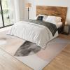 3x5 Area Rugs Retro Aesthetics Abstract Geometry Kids Play Rug, White and Gray Ink Wash Painting Throw Rugs Bedroom Soft for Coffee Shop Living Room Under Table Game Room view 3