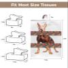 2 PCS Car Tissue Holder, Dog Overlay Flowers Hangable Tissue Box Cover Rectangle for Bathroom, Portable&Washable Toilet Paper Holder for Office Decor,12x7.5 Inch view 2