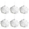 6PCS Christmas Balls Ornament, White Glitter Balls with Hanging Loop, Shatterproof Hanging Balls for Home Xmas Tree Winter Holiday Festival Wreath Party Decor (#4) view 1