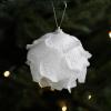 6PCS Christmas Balls Ornament, White Glitter Balls with Hanging Loop, Shatterproof Hanging Balls for Home Xmas Tree Winter Holiday Festival Wreath Party Decor (#4) view 4
