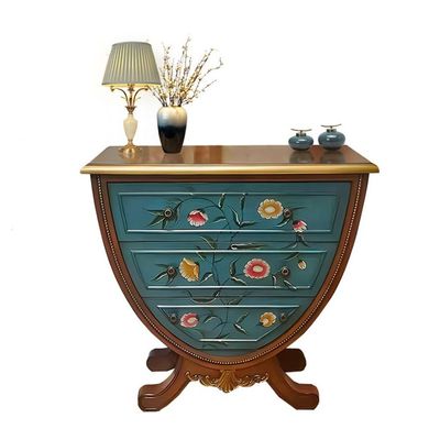 SOPAMI Kitchen Cabinet Porch Corridor Solid Wood Storage Cabinet Drawer Storage Porch Counter Decoration Retro Old Dining Sideboard Furniture Buffet Cabinet