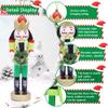 Jolik 5 PCS Christmas Nutcracker Ornament Set, Nutcracker Figures with Opening Mouths Christmas Decorations for Xmas Tree, Table Decor - Red Green view 3