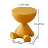 CMYCYDDPLY Circle Coffee Table, Cute Sofa End Table, Low Coffee Table, Modern Special Shaped Nightstand for Living Room, Bedroom, Small Spaces(Yellow) view 2