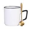DANAIM mug (loanword) Creative Ceramic Breakfast Cup 13.5 Oz Water Cup with Spoon can be Used to Hold Oatmeal and Milk Suitable for Office and Home Tea Cups mugs, 20010125 view 1