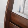 Modern Freestanding Magazine Floor Standing Newspaper Rack Maple Colour/Walnut Colour Newspaper Rack Book and Newspaper Rack Wooden Magazine Organiser Brochure Stand Floor Standing Magazine(A) view 3