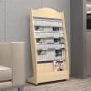 Modern Freestanding Magazine Floor Standing Newspaper Rack Maple Colour/Walnut Colour Newspaper Rack Book and Newspaper Rack Wooden Magazine Organiser Brochure Stand Floor Standing Magazine(A) view 4