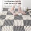 8.7x8.7IN Shower Floor Mat with Drain Hole,Interlocking TPE Floor Tiles Non-Slip Bathroom Mat,Splicing shower mat Shower Stall Mat Non Slip Bath Mats ,Bathroom Shower Mat Decorative Mat(5 pieces).(Gre view 3