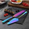 EDBAZLAGE 2pcs Stainless Steel Bread Knife Cake Spatula Set Toast Knife Cake Serving Knife Sharp Pizza Cutter Gold view 3
