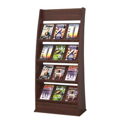 Organizes Your Reading Materials Magazine Storage Rack Floor-Standing Brochure Display Stand Vertical Leaflet Display Rack Folding Periodical Rack Book Newspaper Shelf ,Modern Freestanding Newspaper
