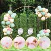 HJXGQJM Wedding Arch Backdrop Stand, WeddingArch Round Backdrop Stand Metal Balloon Archs Stand, for Weddings Ceremony Bridal Archway Birthday Party BabyShower Photo Booth Decorations(Gold,180cm) view 2