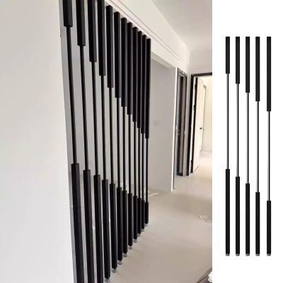 ENHEN Room Divider DIY Wall Partition Bar Decor, Floor to Ceiling Hollow Decor Metal Room Divider Separator Column, Living Room Restaurant Standing Pole(5pcs Height,150cm/59in/4.92ft)