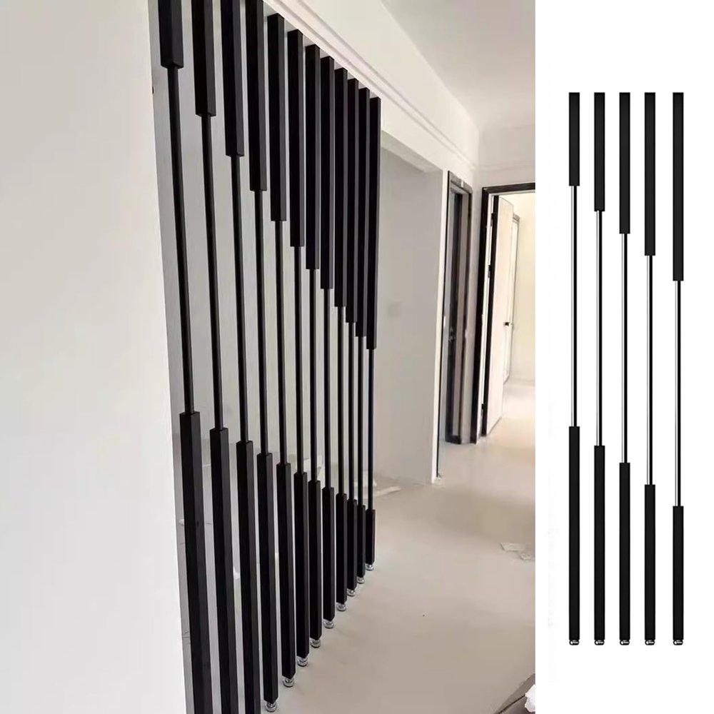ENHEN Room Divider DIY Wall Partition Bar Decor, Floor to Ceiling Hollow Decor Metal Room Divider Separator Column, Living Room Restaurant Standing Pole(5pcs Height,150cm/59in/4.92ft)