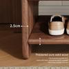Entryway Shoe Rack Storage Bench Shoe Organizer Ottoman with Storage for Front Door Entrance Shoe Cabinet Bedroom End of Bed Bench with Padded Seat for Hallway Living Room Foyer Closet Entryway(Walnut view 4