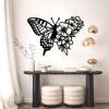 Aportif Metal Butterfly Wall Decor, Floral Butterfly Metal Wall Art, Flower Wall Art, Boho Artwork, Nature Decorations, Flower Decorations, Living Room Decor (White, 19x13 in | 47x33 cm) view 4