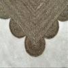 Gautam International Scallop Jute Runner Rug Boho Jute Rug Scalloped Coastal Rug, Dark Taupe, 2'x16' view 3