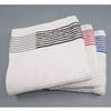 Ganesh Mills Oxford Super Gym Towels White w/Green Stripe 86% Cotton/ 14% Polyester Ribbed Towels with 100% Ringspun Loops & Yarn Dyed Pin Stripe Broad Band Plain Cam Border 4" White (Pack of 12) view 1