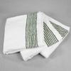 Ganesh Mills Oxford Super Gym Towels White w/Green Stripe 86% Cotton/ 14% Polyester Ribbed Towels with 100% Ringspun Loops & Yarn Dyed Pin Stripe Broad Band Plain Cam Border 4" White (Pack of 12) view 3