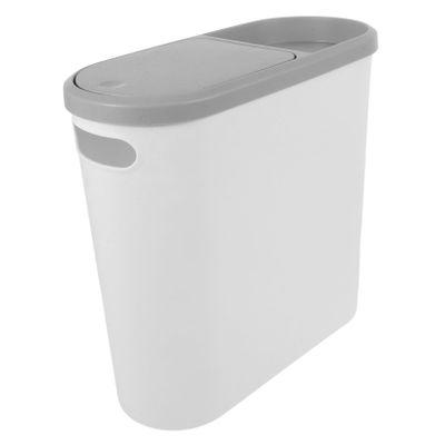 VILLFUL Narrow Space Trash Can with Press Lid Slim Waste Bin for Bathroom Kitchen and More Reusable Design Trash Can with Lid for Easy Waste Disposal