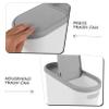VILLFUL Narrow Space Trash Can with Press Lid Slim Waste Bin for Bathroom Kitchen and More Reusable Design Trash Can with Lid for Easy Waste Disposal view 2