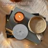 Amosfun Universal Round Scented Candle Toppers Cover Windproof Cup Tea Light Candle Cap Snuffer Stainless Steel Extinguisher Tool 3.14 x 3.14 x 0.98 Inch view 4