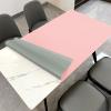 Zinkooat Leather Table Cover,1.8mm Thick,30x48 Inch Desk Cover,Large Desk Mat,Table Protector,Table Cover Protector,Desk Top Cover,Table Tops Cut to Size(Pink+Silvery,30x48) view 1