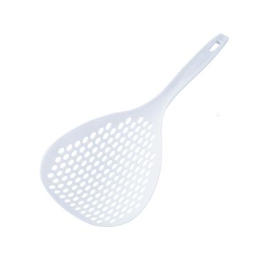OCHENMJUN Scoop Dumplings, Big Colander Kitchen, Long Handle Scoop Noodle Spoon, Household Hot Pot, Spicy Hot, Drain Water, Scoop Strainer white
