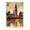 Abstract Landscape Art Posters London Big Ben River Europe Landmark Oil Painting Watercolor Wall Art Canvas Poster Print HomeOffice Room Decor Gifts 12X16in Unframed view 1