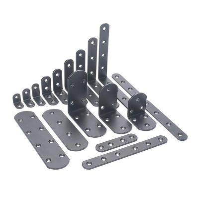 xiyuxiang Black Iron Angle Code Bracket Straight Piece Triangle Fixed 90 Degree Right Angle Connection Accessories(65x65mm), Metallic