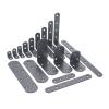 xiyuxiang Black Iron Angle Code Bracket Straight Piece Triangle Fixed 90 Degree Right Angle Connection Accessories(65x65mm), Metallic view 1