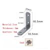 xiyuxiang Black Iron Angle Code Bracket Straight Piece Triangle Fixed 90 Degree Right Angle Connection Accessories(65x65mm), Metallic view 2