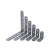 xiyuxiang Black Iron Angle Code Bracket Straight Piece Triangle Fixed 90 Degree Right Angle Connection Accessories(65x65mm), Metallic view 3