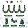 Gloreyan 33FT Christmas Tinsel Garland Green and White Metallic Tinsel Twist Garland Shiny Hanging Decoration for Xmas Tree Decoration Wedding Party SuppliesDark Green view 2