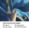 HCLYvexiria Blue fish Tapestry Wall Hanging 59 x 59 in Decorates Tapestrys for Living Room Wall Tapestry Soft Aesthetic Wall Decor Tapestries for Dorm Room Personalized Wall Blanket view 3