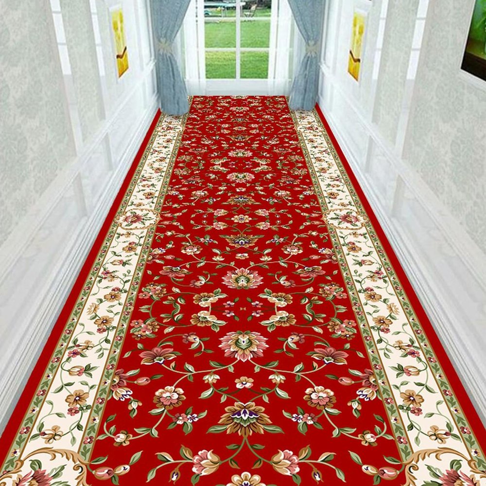 2ft8inx10ft Non Slip Hallway Runner Rug with Rubber Backing Soft Fuzzy Washable Low-Pile Carpet, Non-Shedding Stain Resistant Kitchen Mat for Laundry Living Room