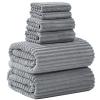 NALIVO Extra Large Bath Towel Set of 6 (40"x80"),Oversized Bath Sheet Super Soft Highly Absorbent Microfibers Quick Dry Luxury Shower Towel for Bathroom Spa Gym Hotel Yoga (Gray, 6Piece) view 1