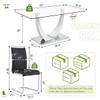 BAOPIN Modern Rectangular Glass Dining Table Set for 4, PU Dining Chairs Set 4,Dining Room Table Set for 4 for Living Room Kitchen view 4