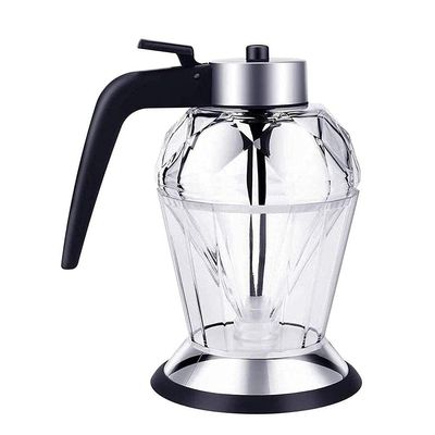 TOPINCN Glass Honey Dispenser with Bracket, Feeding System, 200ML Capacity for Kitchen Tool, Oil Bottle, Maple Syrup Supplies (200ml Oil Pot)