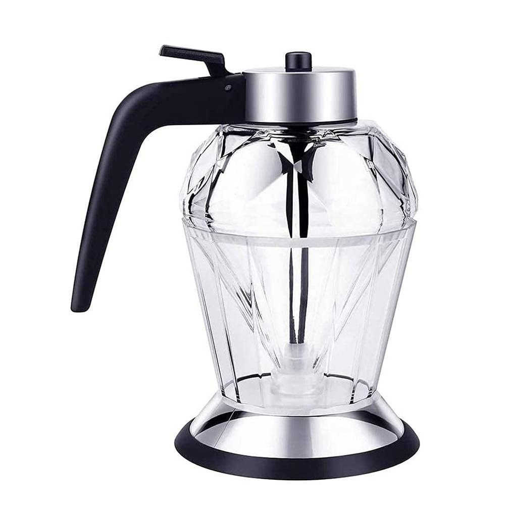 TOPINCN Glass Honey Dispenser with Bracket, Feeding System, 200ML Capacity for Kitchen Tool, Oil Bottle, Maple Syrup Supplies (200ml Oil Pot)