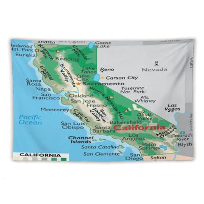 Puxufody Maps of California Tapestry Wall Hangings,Tapestries Home Decoration