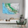 Puxufody Maps of California Tapestry Wall Hangings,Tapestries Home Decoration view 4
