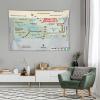 Puxufody Maps of North Dakota Tapestry Wall Hangings,Tapestries Home Decoration view 4