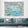 Puxufody Maps of Uganda Tapestry Wall Hangings,Tapestries Home Decoration for Room and Bedroom view 3