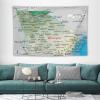 Puxufody Maps of Georgia Tapestry Wall Hangings,Tapestries Home Decoration view 3