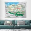 Puxufody Maps of Poland Tapestry Wall Hangings,Tapestries Home Decoration for Room and Bedroom view 3