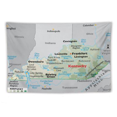 Puxufody Maps of Kentucky Tapestry Wall Hangings,Tapestries Home Decoration