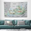 Puxufody Maps of Kentucky Tapestry Wall Hangings,Tapestries Home Decoration view 3