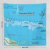 Puxufody Maps of Micronesia Tapestry Wall Hangings,Tapestries Home Decoration for Room and Bedroom view 2