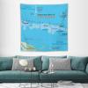 Puxufody Maps of Micronesia Tapestry Wall Hangings,Tapestries Home Decoration for Room and Bedroom view 3